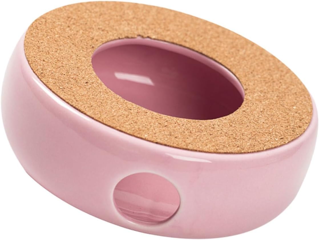 Luxshiny Ceramic Teapot Warmer Base for Home and Office Multi Functional and Tea Accessory with Stable Performance Suitable for Tea House and Shop Use Pink Purple Color