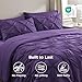 Bedsure King Size Comforter Set Purple - Bed in a Bag Bedding Set 7 Pieces, GentleSoft™ Pintuck Bed Set Gift for Family, Pinch Pleat Purple Comforter with Sheets, Pillowcases & Shams