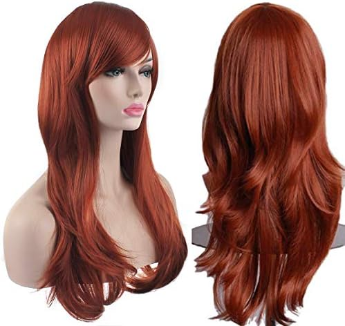 Akstore 28 inch Fashion Wigs Long Wavy Curly Hair Cosplay Wig (Brown)