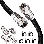 ASNQ RG6 Coaxial Cable Connectors Set 75 OHM - High-Speed Premium Coax Cable 1m - For Internet, Digital TV, Satellite, Aerial Connections - Includes 4 Extension Couplers to connect Cable Extensions