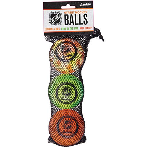 Franklin Sports Street Hockey Balls - NHL - 3 Pack - Combo
