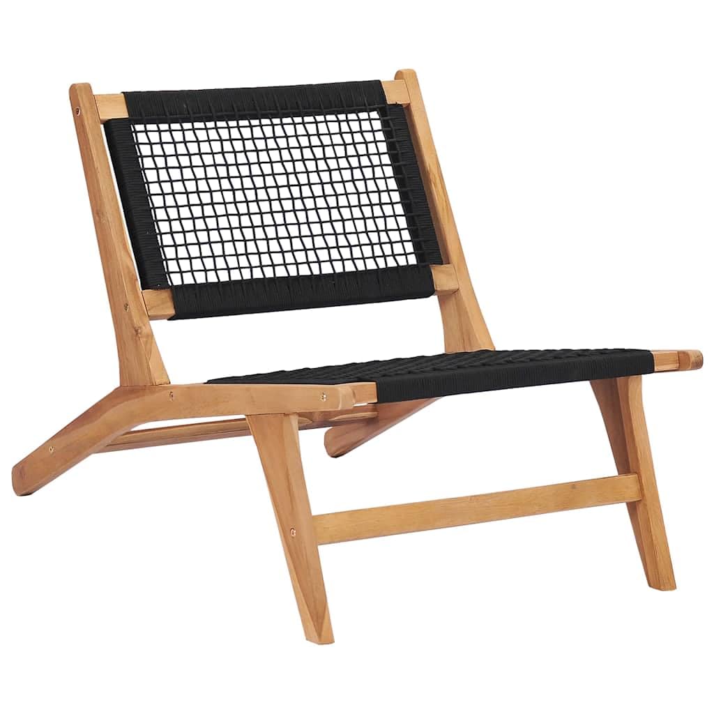SYDE Sdraio in teak con poggiapiedi rimovibile