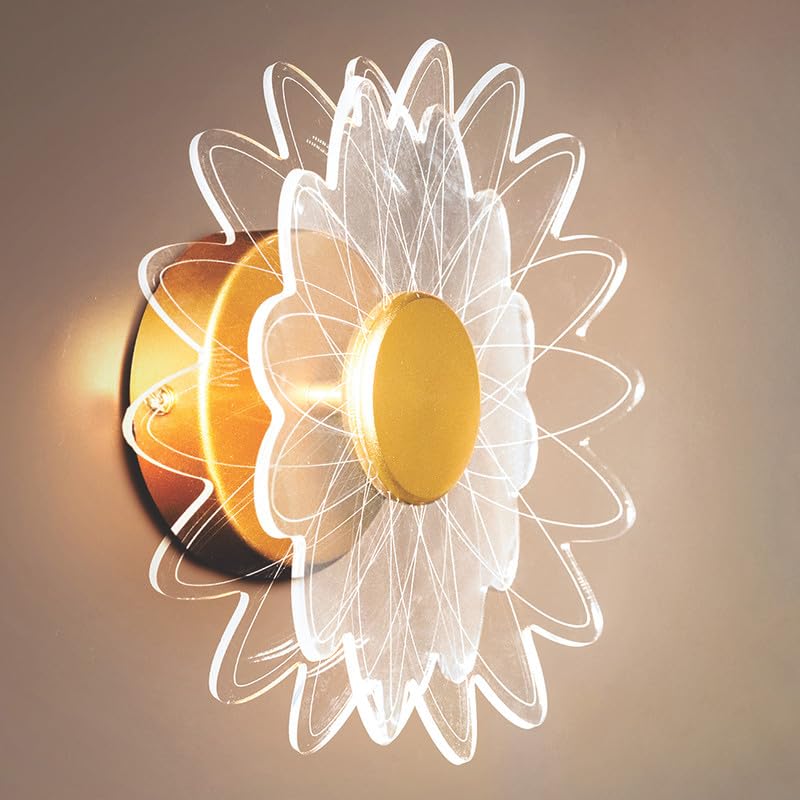Image of Spiral Gride Glow 3-in-1 LED Wall Light | (Glowing Circular 3-in-1 LED Wall Light, Pack 1) (Artistic Petal Design, Pack of 1)