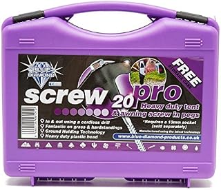 Blue Diamond Screw Tent Pegs - 20 pack, Purple, One Size