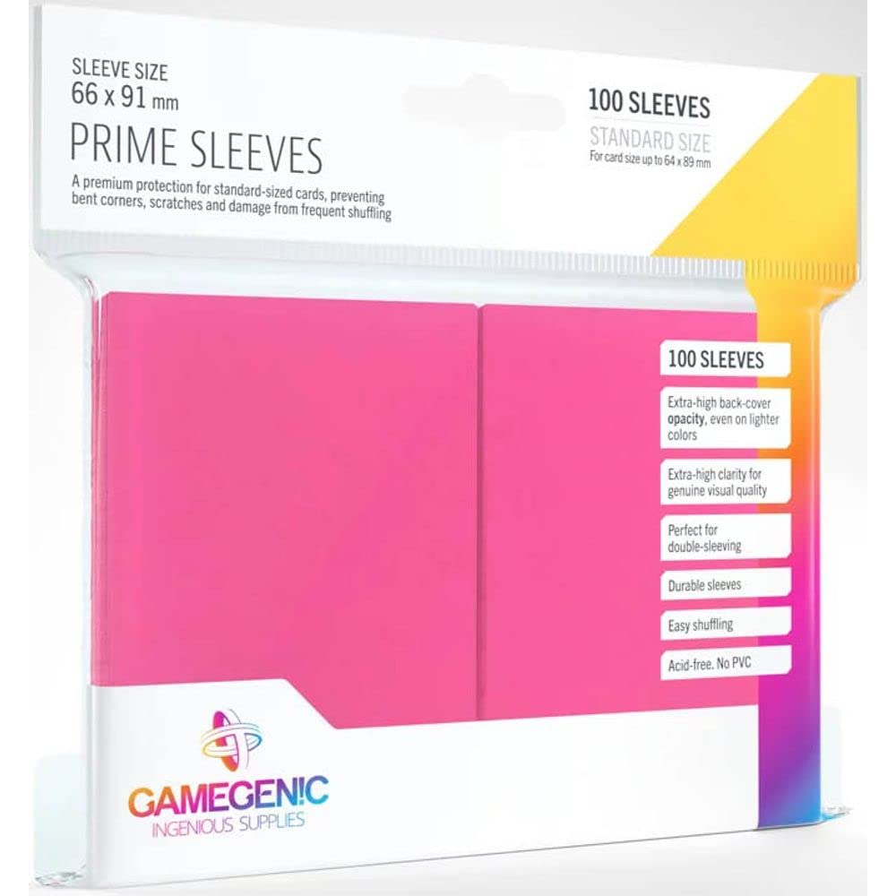 Gamegenic, Prime Sleeves Pink, Sleeve Color Code: Gray