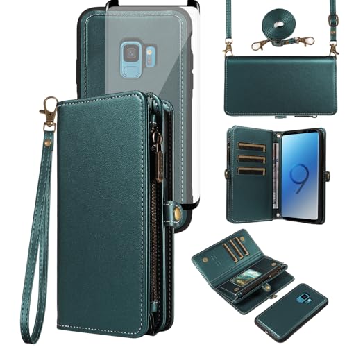 Housse Samsung S9 avec Cordon Chaine Asuwish pour Garder les Mains Libres en Balade