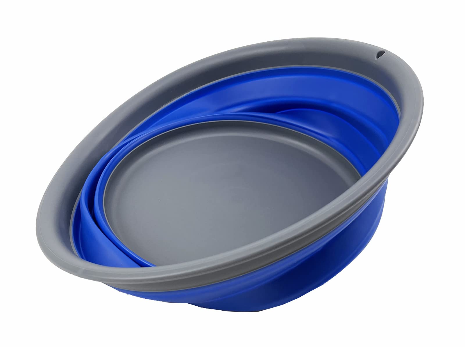 SAMMART 7.5L Collapsible Dish Tub – Foldable Washing Basin, Portable & Space Saving (Grey/Purplish Blue) - View #5