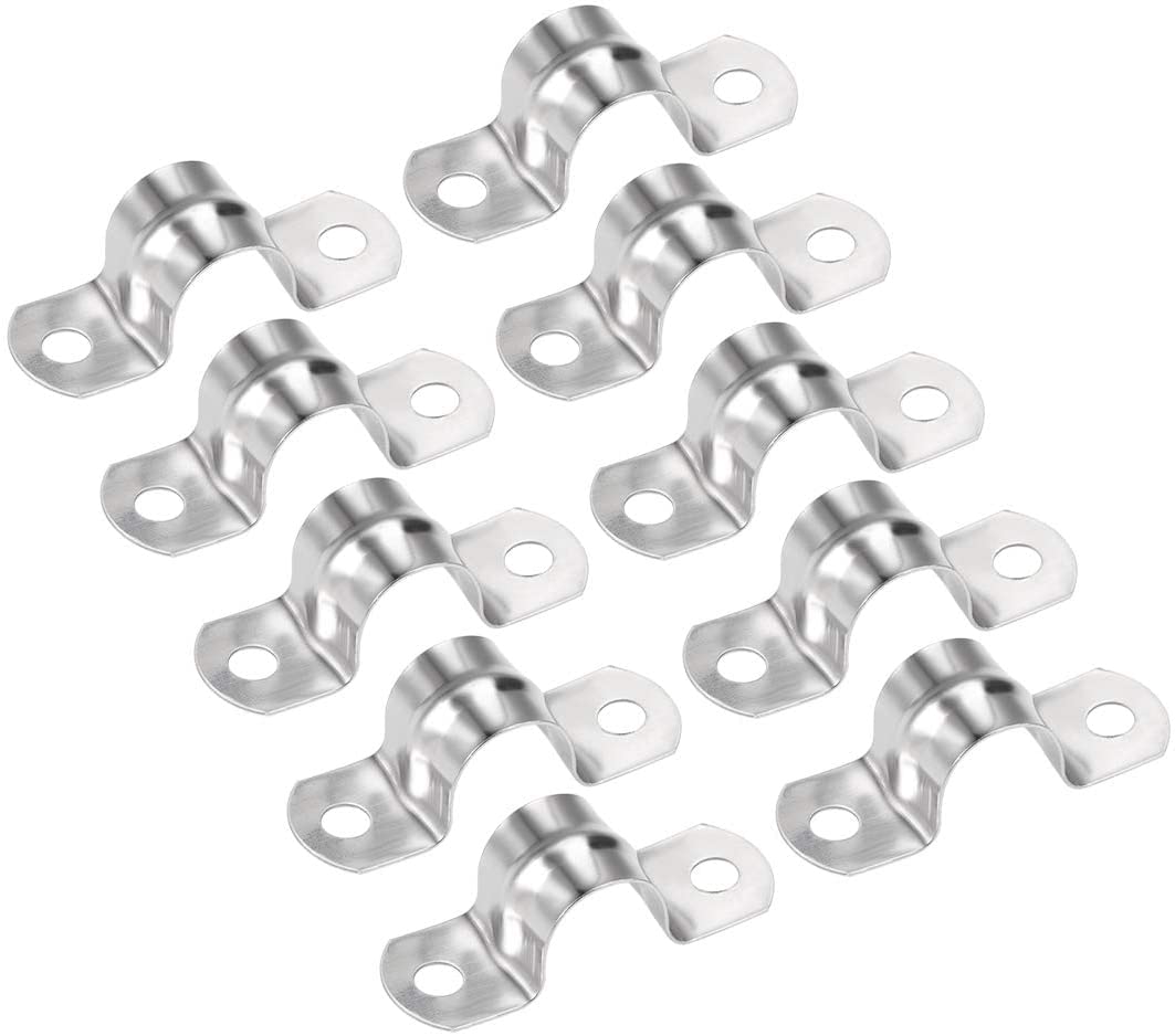 XYWHPGV U Shaped Duct Clamp Saddle Strap Stainless Steel Tube Clip M16 10pcs(3400b 28854 0a729 429e2 aaec6 a53c2
