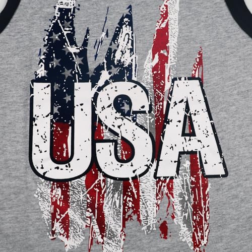 Image of 4th of July Tank for Boy Girl American Flag Shirts Kids Patriotic Outfit Independence Day Sleeveless Tops 2-7T