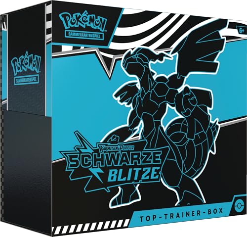 Pokémon-Sammelkartenspiel: Top-Trainer-Box Karmesin & Purpur – Schwarze Blitze: Zekrom (1 Vollbild-Promokarte mit Voltolos, 9...