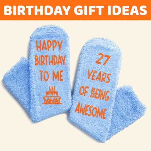 Image of HAPPYPOP Birthday Gift Ideas - Socks for 26 27 28 29 30 Year Olds Women Men