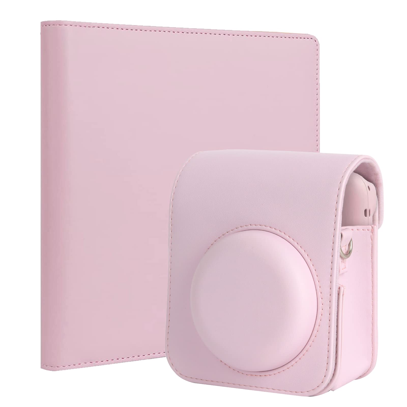 Tasche Hülle mit 256 Taschen Fotoalbum für für Fujifilm Instax Mini 12 Sofortbildkamera (Rosa)