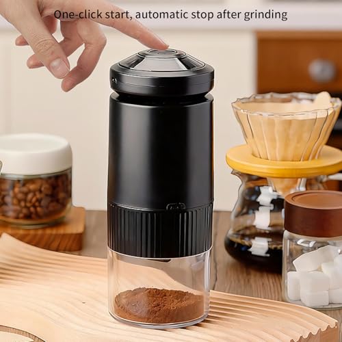 Moulin à café électrique portable pour grains avec paramètres réglables à la maison - 3