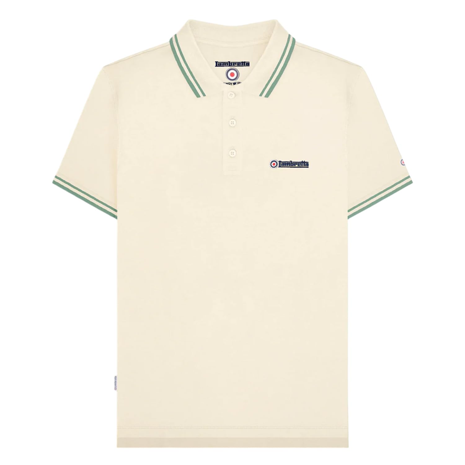 Lambretta Mens Short Sleeve Polo Shirt (UK, Alpha, 4XL, Regular, Regular, Tofu/Green)