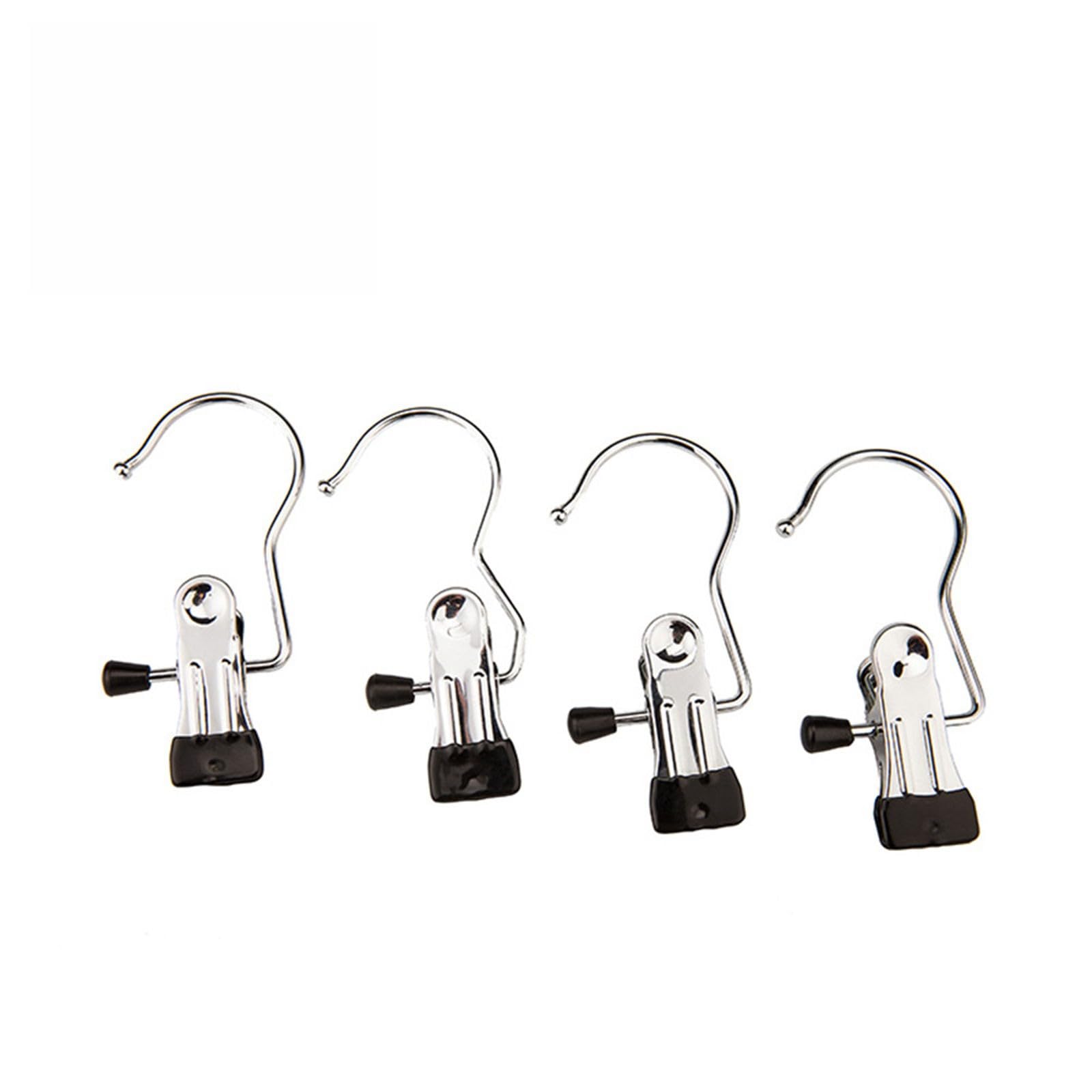 Single Head Adhesive Multifunctional Hook Clip Stainless Steel Hat Clip Pants Clip Skirt Storage Clip Small Laundry Bag 12 (10pcs, One Size)