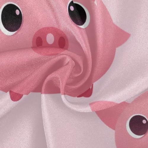 Wajiw 60 Inch Indoor Outdoor Round Tablecloth with Umbrella Hole and Zipper Waterproof Patio Table Cover for Camping Dining Room Party Outdoor Picnic,Pink Pig