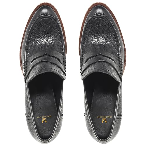 Image of MOOMMO Women Chunky Platform Loafers Pumps Round Closed Toe Slip On Penny Loafers Suede Block High Heels Oxford Shoes Formal Classic Thick Heel Dress Loafer Office Ladies Vintage Comfort 4-11 M US