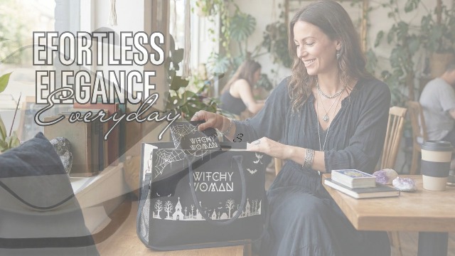Bolsa Tote de Lona para Mujeres InnoBeta Negra miniatura 7