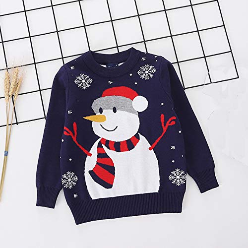 Girls Boys Christmas Sweater Toddler Baby Snowman Long Sleeve Crewneck Pullover Trendy Knitwear Children Sweaters2