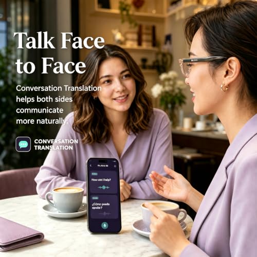 Image of Al Smart Glasses,Bluetooth Translation Glasses with 164 Languages-Pink