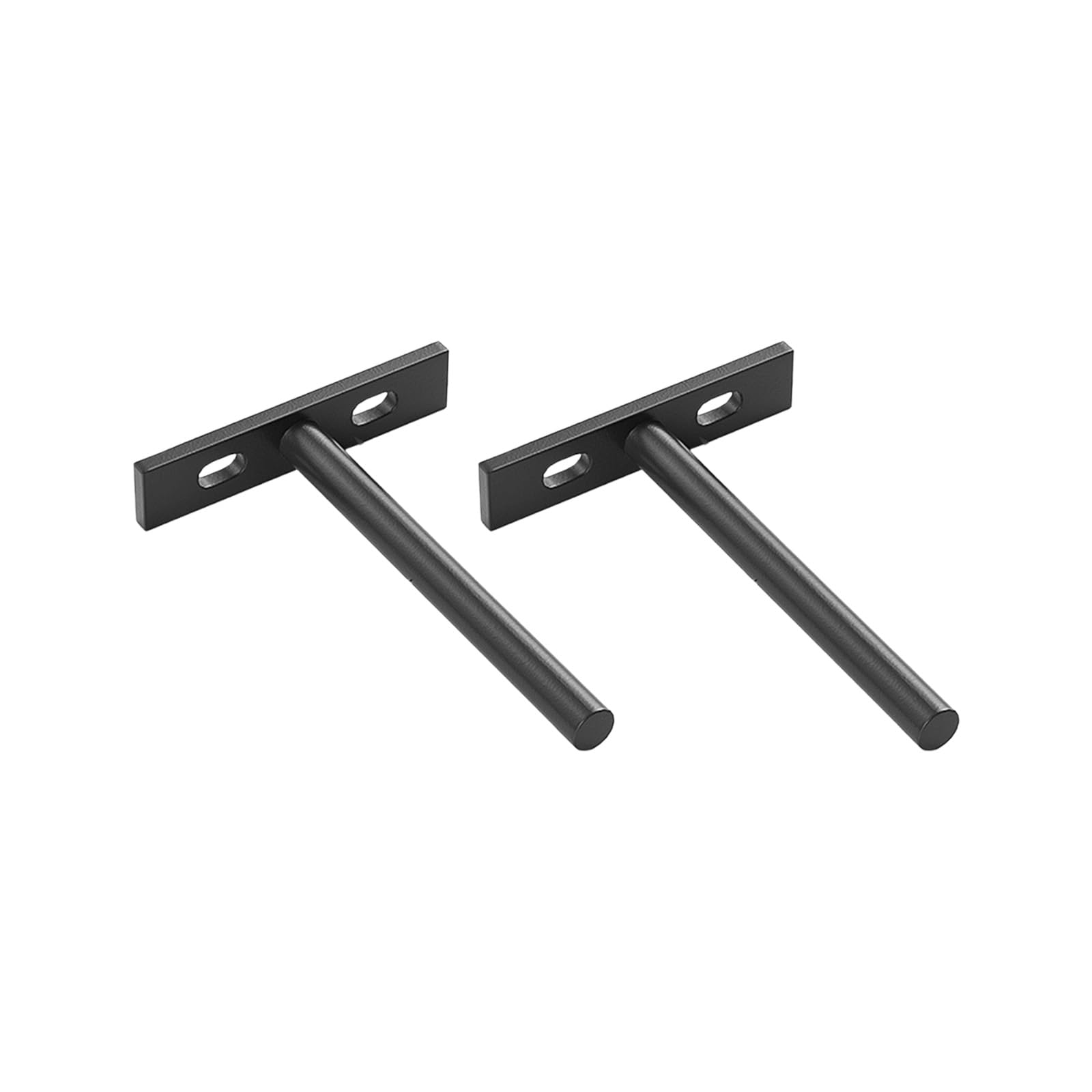 Hzbb 4 Inch Black 2Pcs Shelf Brackets Space Saving Rustproof Wall Shelf Concealed Furniture Hardware Enduring Heavy Duty Floating Brackets