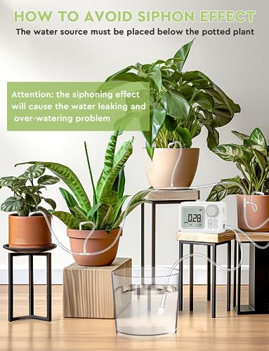Automatic Drip Irrigation Kit, 15 Potted Indoor Houseplants Support, Indoor Automatic Watering System for Plants, with Digital Programmable Water Timer - Thumbnail 5