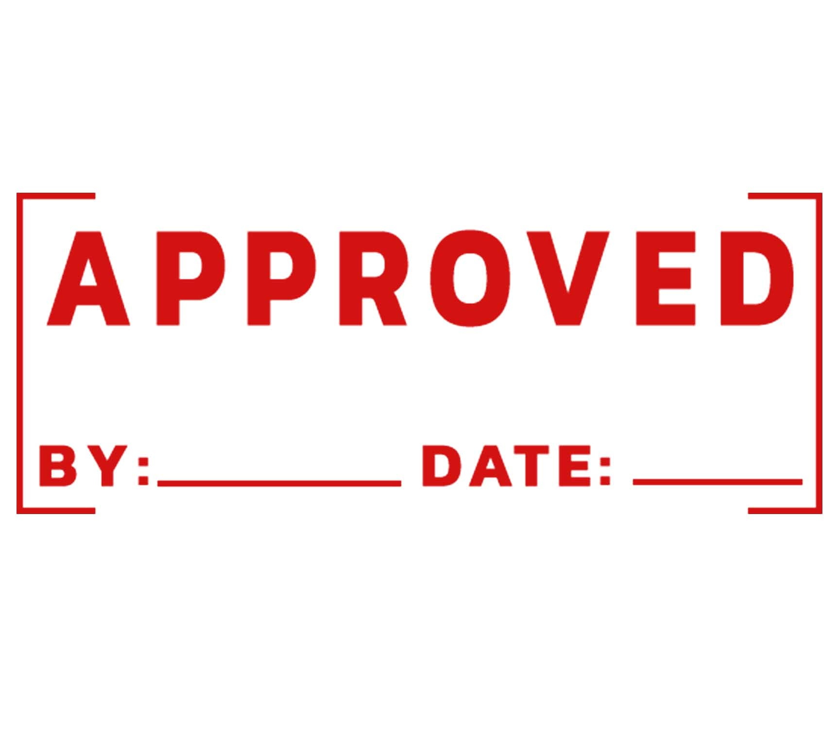 Printtoo Approved Self Inking Rubber Stamp Pre-Inked Office Stamp- Home Office Business Stationery, 47 x 20 mm Red