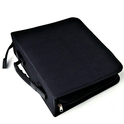 Bluecubi 288 Capacity Portable Cd Dvd Wallet Binder Book Sleeves Disc Storage Bag Carrying Case #TOP4