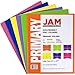 JAM PAPER Plastic 2 Pocket POP Folders - Durable School Folders - Assorted Primary Colors - 6/Pack