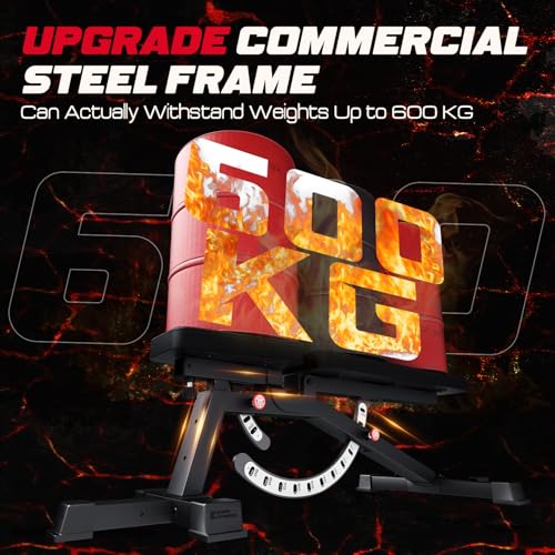 Keppi Weight Bench, 600kg Capacity Heavy-Duty Adjustable Gym Bench for Home, Bench Press Training with Leg Extension, Preacher Pad, and Incline/Decline/Flat Adjustments Workout Bench - Bench3000 Max - Image 3