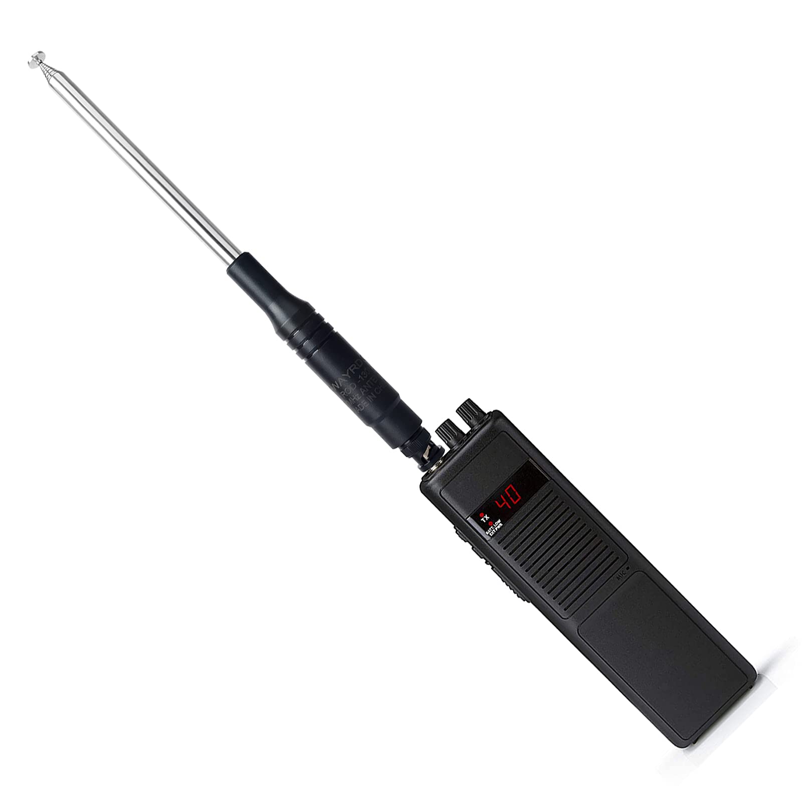TWAYRDIO Antenna CB Antenna radio portatile telescopica BNC 27MHz - estendibile da 25 cm a 132,5 cm per Midland Alan 42 DS Cobra Uniden Anytone Portatile