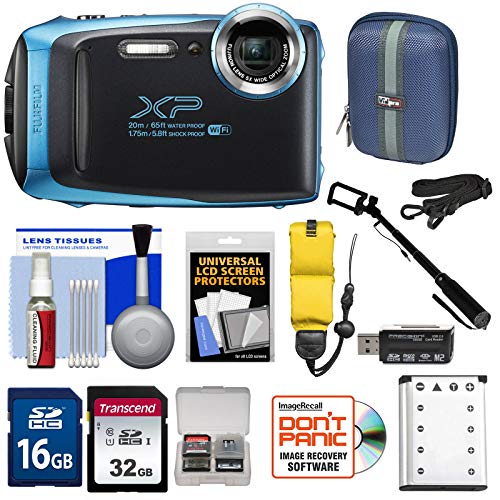 Fujifilm FinePix XP130 Shock & Waterproof Wi-Fi Digital Camera (Sky Blue) with 32GB
