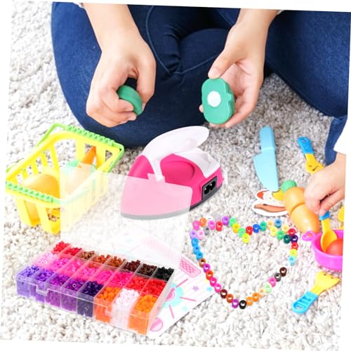 KJHBV 1 Conjunto Conjunto de gorro brinquedo quebra-cabeças miçangas artesanais contas de fusíveis m