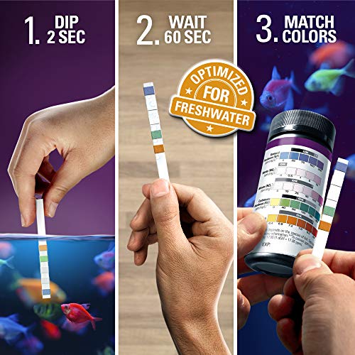 Freshwater Aquarium Test Strips 5 in 1 - Pond or Fish Tank Test Kit for Testing pH Nitrite Nitrate General & Carbonate… - Image 6