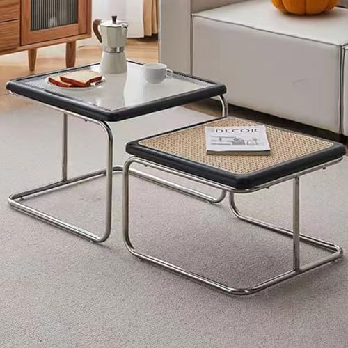 Verre trempé table d’appoint JATIBOSH robuste au montage facile et rapide