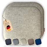 ✓ HANDMADE IN BAYERN- In liebevoller Handarbeit fertigen wir unsere Stuhlkissen Filz für Dich in unserer Manufaktur in Bayern. Egal ob als Sitzkissen Filz eckig 40x40 oder als Bankauflage Filz, unsere Stuhl Sitzkissen sind perfekt für deinen Einrichtungsstil geeignet.