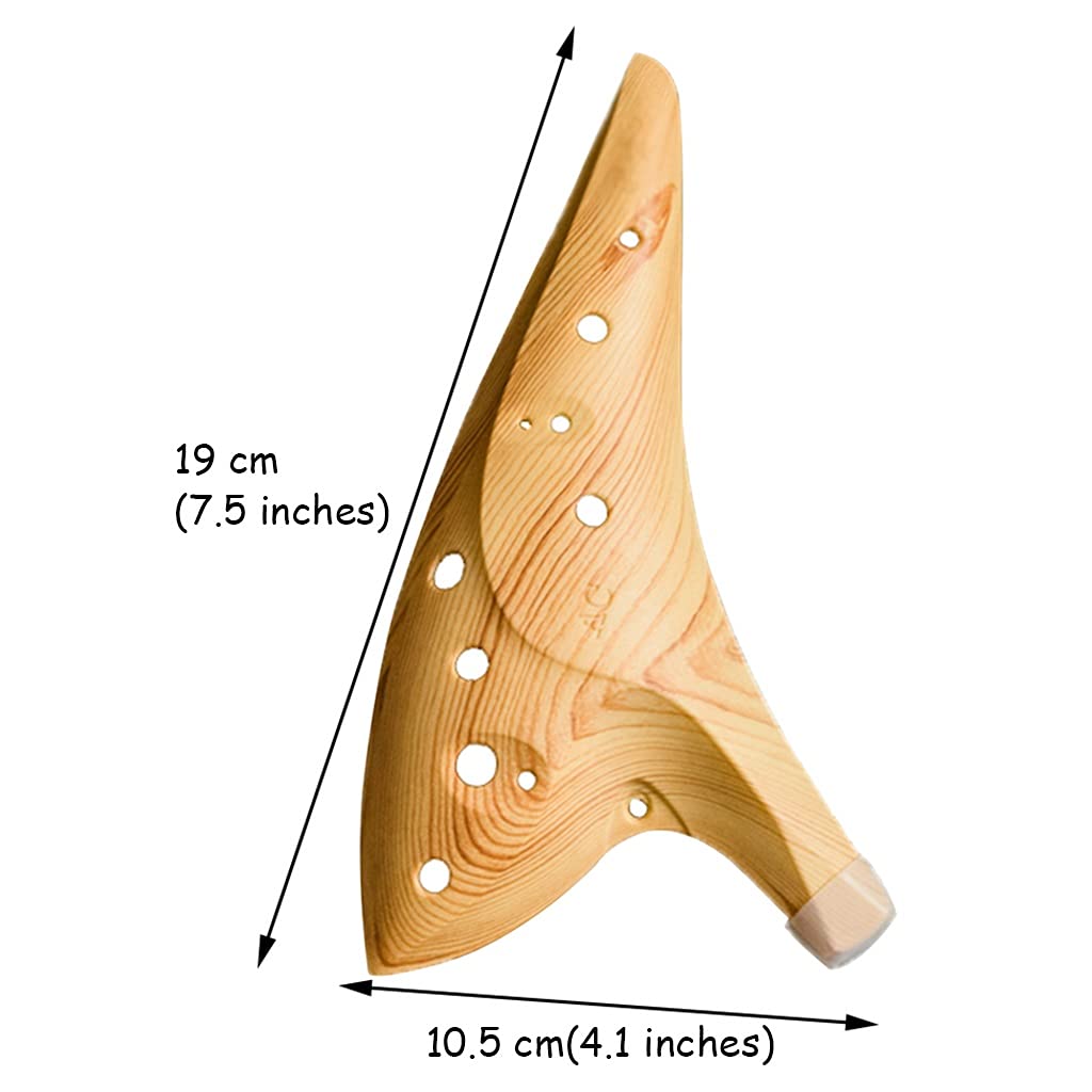 Ocarina De Résine De Grain De Bois De Tonalité AC Alto 12 Trous, Les Débutants Créatifs De La Modélisation sous-Marine Apprennent À Jouer d'un Instrument À Vent, Cadeau Exquis