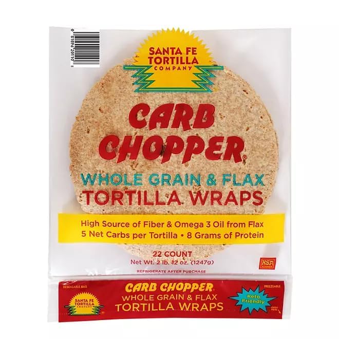 Santa Fe Tortilla Company Carb Chopper Whole Grain & Flax 9in Tor...