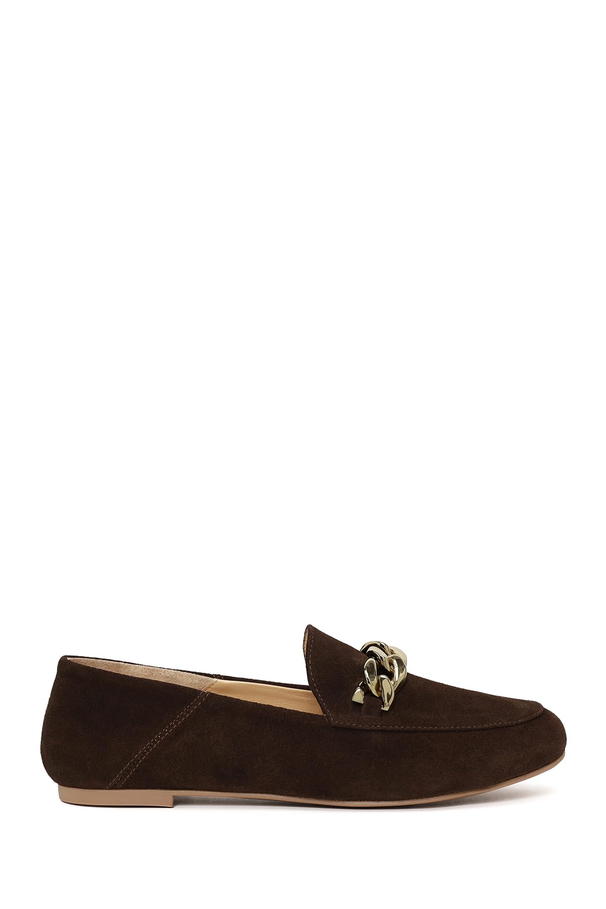 Kadın Kahverengi Tokalı Süet Deri Maskülen Loafer 26PFD290010