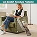 SZTCECDM 20Pack Invisible Cat Couch Protector, Heavy Duty Cat Scratch Furniture Protector, Large Size Fit for Furniture Corners & Sides, Reusable Couch Cat Scratch Protector with 80 Twist Pins