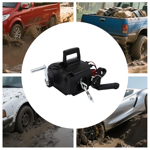 Cabrestante eléctrico 12V portátil 2000lbs fuerza miniatura 4
