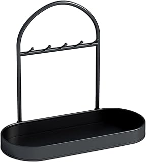 ジュエリーホルダー | トレイ 付き 収納 ラック ストレージ - キー スタンド ジュエリー トレイ キー 収納 | ネックレス イヤリング ブレスレット 鍵 ジュエリー 収納 自宅 寮 玄関 鏡台 女性 女友達 妻 ギフト向け