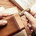Woodronic Cigar Case, Premium Brown Genuine Leather Cigar Travel Case with Spanish Cedar Wood Lined, Portable Cigar Humidor, Cigar Accessories Gift for Men (Holds 3 Cigars)