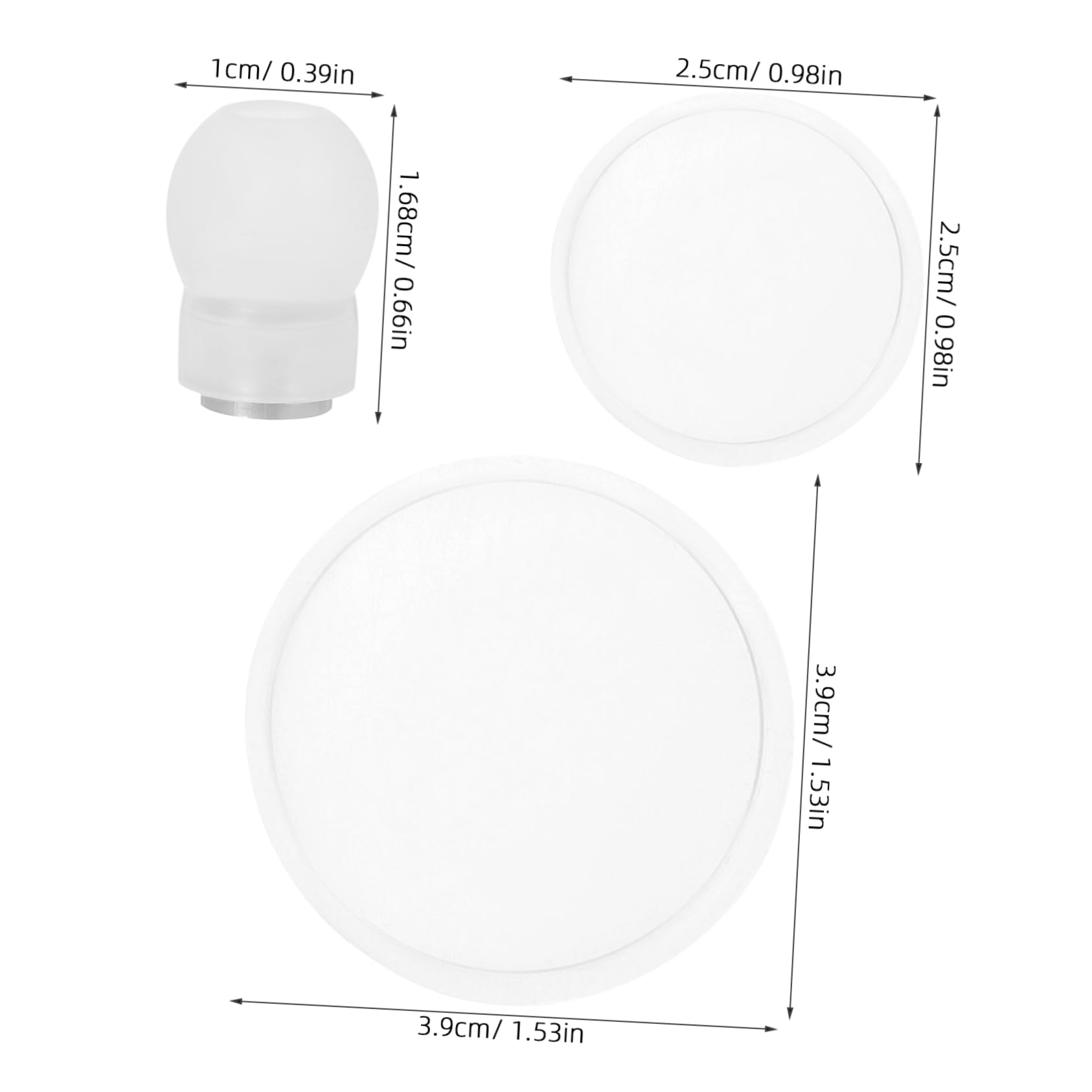 HOMOCONO Non-medical Non-medical Non-medical Stethoscope Bell Cover Replacement White Diaphragm Covers Kit for Adults Boys and Girls Sturdy Safe