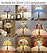 errzom Tiffany Style Metal Table Lamp Base, 18'' Aluminum, Fits 12'' Tiffany Stained Glass Lampshades, E26 Bulb, Push Button