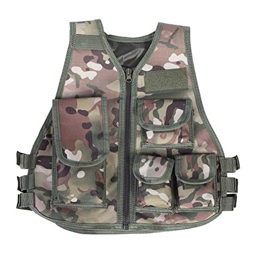 TOPINCN Children Kids Nylon Waistcoat Military Camouflage Vest for Outdoors Games(Camouflage Color S)