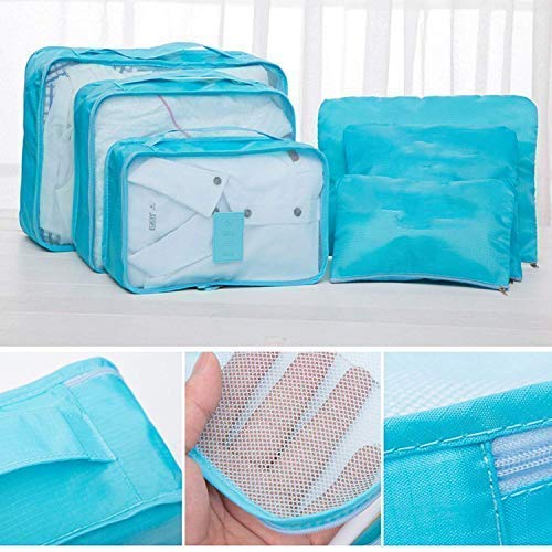Image of Travel Organizer, Packing Cubes for Travel, Travel Essentials, Toiletry Bag, Packing Bags for Clothes, Travel Organizer for Women, Travel Pouch, Travel Organizer (SKY BLUE)