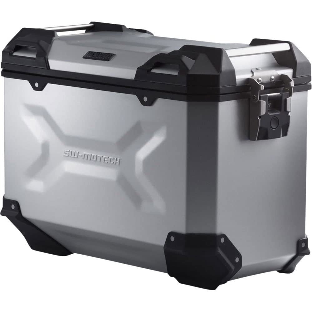 SW-Motech TRAX ADV Right Side Motorcycle Case Aluminum 45 Litre Silver Luggage