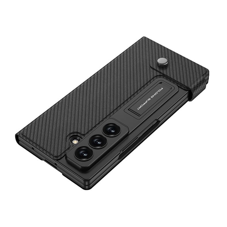 Custodia a libro in pelle di alta qualità compatibile con Samsung Galaxy Z Fold 8 Ultra (nero)