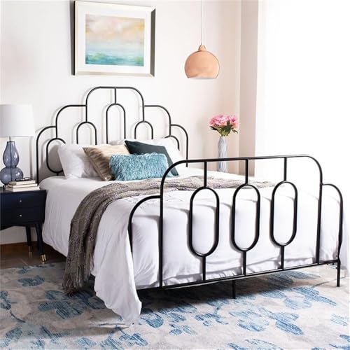 Safavieh-Home-Paloma-Retro-Black-Bed-Queen Safavieh Home Paloma Retro Black Bed Queen